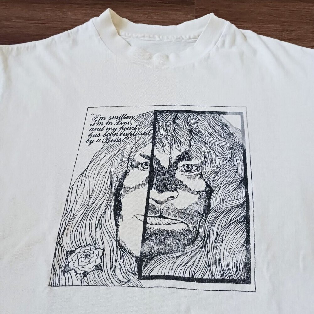 Vintage 80’s 1988 Beauty And The Beast Vincent TV Show Shirt Ron Pearlman Small